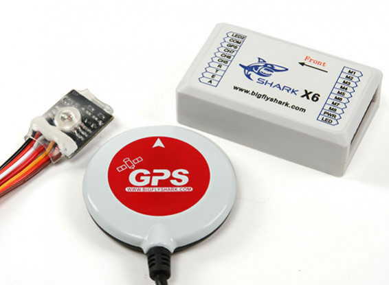 Shark X6 Multi-Rotor Flight Control en Autopilot System w / GPS