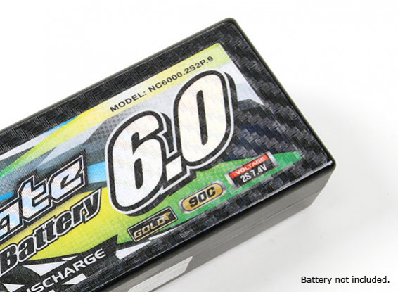 TrackStar Decorative Batterij Cover Panels voor Standard 2S Hardcase Transparant Carbon Pattern (1 st)