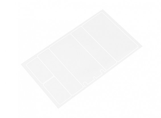 TrackStar Decorative Batterij Cover Panels voor 2S Shorty Pack Flat Transparency Pattern (1 st)
