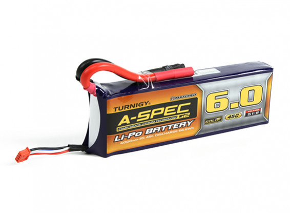 Pack Turnigy nano-tech A-SPEC G2 6000mAh 3S 45C Lipo