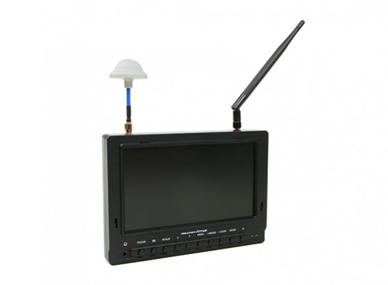 7 inch 800 x 480 40CH Diversity Receiver Zon leesbaar FPV Monitor w / DVR Fieldview 777SB (Amerikaanse stekker)