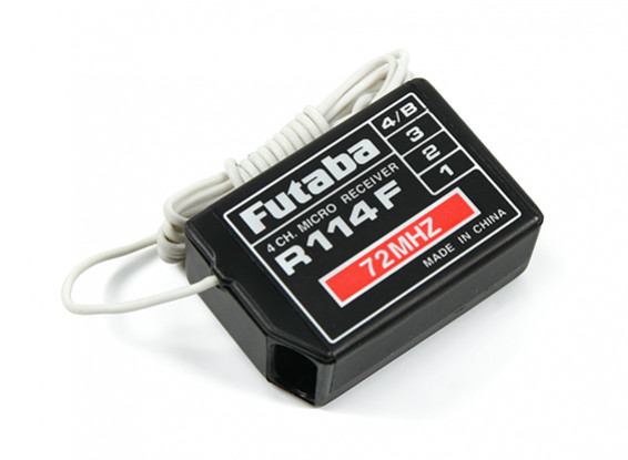 Futaba R114F FM 72MHz 4-kanaals High Receiver Zonder Crystal
