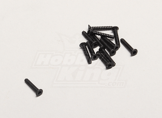 Flat-headed schroef (2 * 12mm) - Turnigy TR-V7 16/01 borstelloze Drift Car w / Carbon Chassis (13pcs)