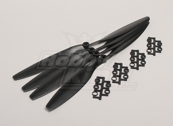 GWS Style Slowfly Propeller 12x4.5 Black (CW) (4 stuks)