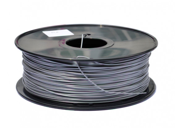 HobbyKing 3D-printer Filament 1.75mm PLA 1KG Spool (Metallic Zilver)