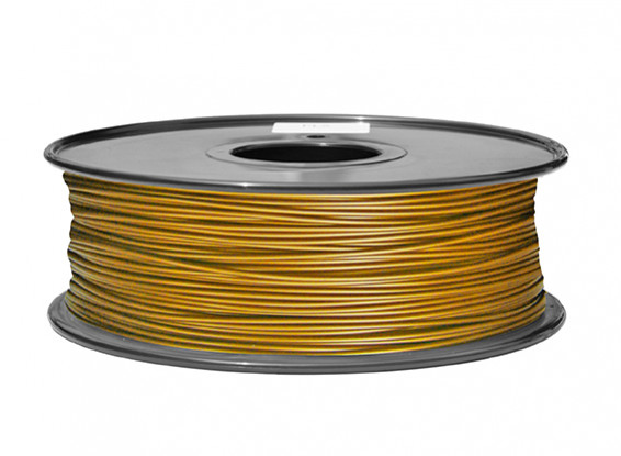 HobbyKing 3D-printer Filament 1.75mm PLA 1KG Spool (Metallic Gold)