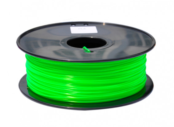 HobbyKing 3D-printer Filament 1.75mm PLA 1KG Spool (Fluorescent Groen)