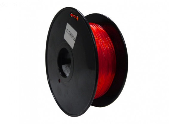 HobbyKing 3D-printer Filament 1.75mm Flexibele 0.8kg Spool (Rood)