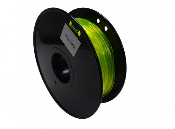 HobbyKing 3D-printer Filament 1.75mm Flexibele 0.8kg Spool (Geel)