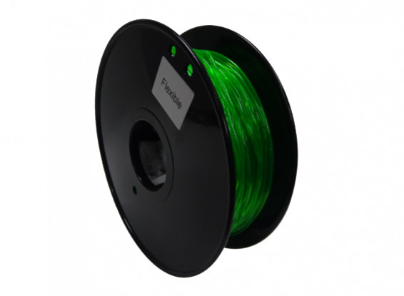 HobbyKing 3D-printer Filament 1.75mm Flexibele 0.8kg Spool (Groen)