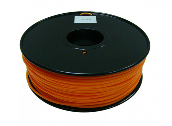 HobbyKing 3D-printer Filament 1.75mm HIPS 1KG Spool (Solid Orange)