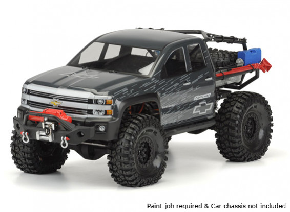 Pro-Line Chevy Silverado Clear Body Shell voor SCX10 Trail Honcho (12,3 "wielbasis)