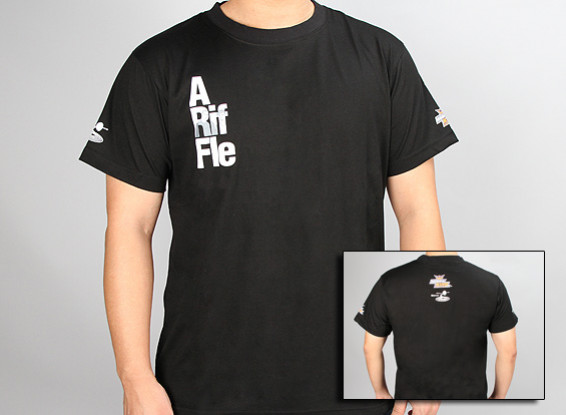 flitetest T-shirt - Een Geweer ARF - Zwart (Large)