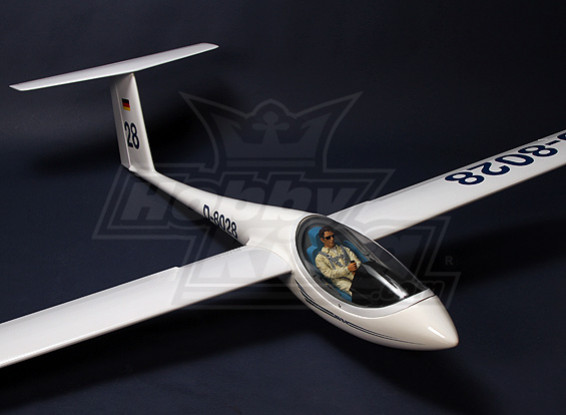 ASW 28-18 2.53m AMS Schaal Glider Kit w / UltraDetail Pilot en Cockpit