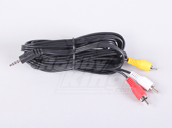 Fatshark FPV - 120cm AV-kabel (Male RCA)