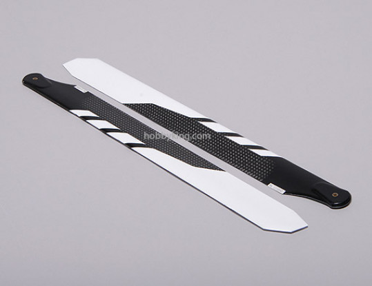 325mm Carbon Fiber Main Blade White (1 paar)