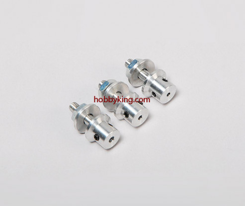 Prop adapter w / Steel Nut 3 / 16x32-2mm as (Grub Screw Type)