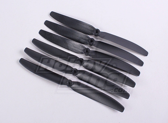 Hobbyking ™ Propeller 9x5 Black (CW / CCW) (6 stuks)
