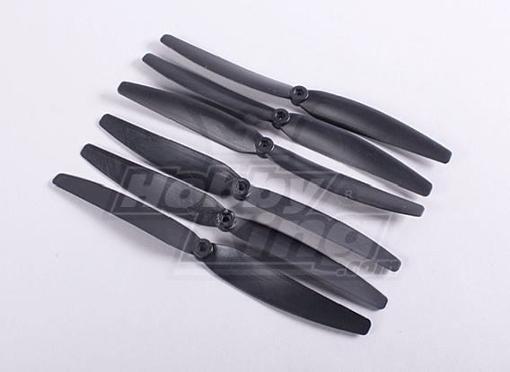 HobbyKing ™ Propeller 10x6 Black (CW / CCW) (6 stuks)