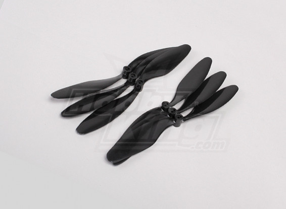 Hobbyking ™ Slowfly Propeller 8x4.3 Black (CW / CCW) (6 stuks)