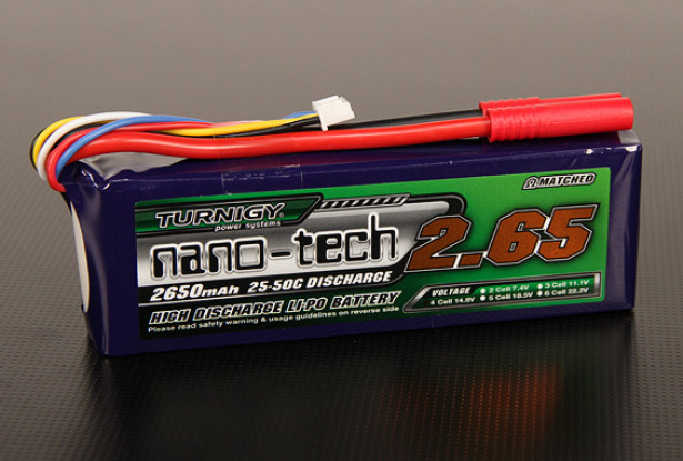 Turnigy nano-tech 2650mah 4S 25 Pack Lipo ~ 50C