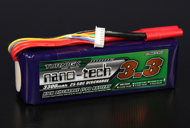 Turnigy nano-tech 3300mAh 6S 25 Pack Lipo ~ 50C