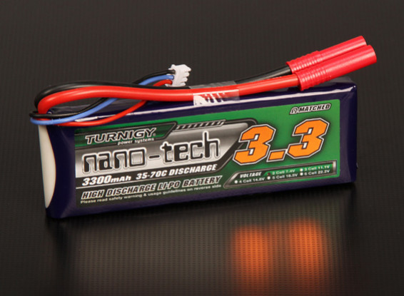 Turnigy nano-tech 3300mAh 2S 35 Pack Lipo ~ 70C