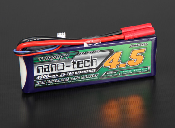 Turnigy nano-tech 4500mAh 2S 35 Pack Lipo ~ 70C