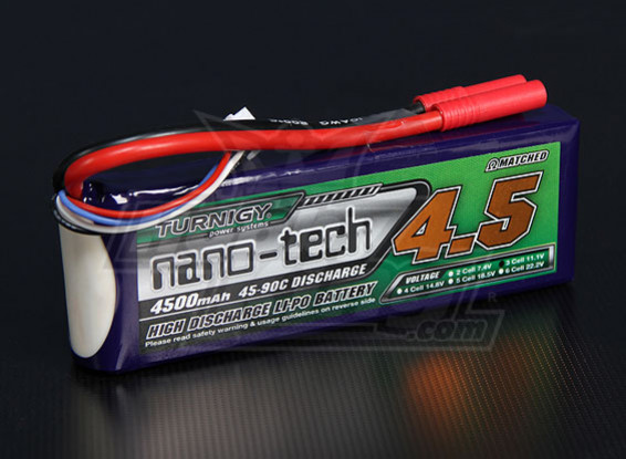 Turnigy nano-tech 4500mAh 3S 45 Pack Lipo ~ 90C