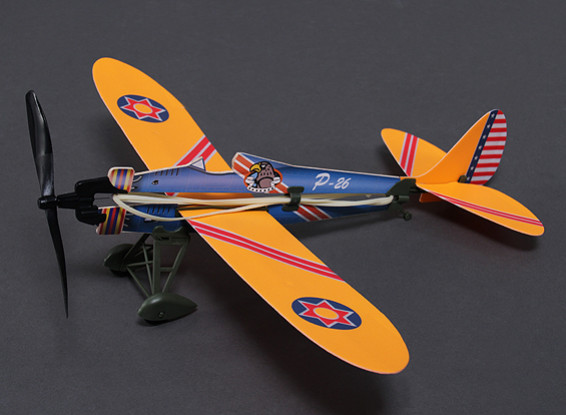 Rubber Band Powered Freeflight P-26 Model 466mm Span