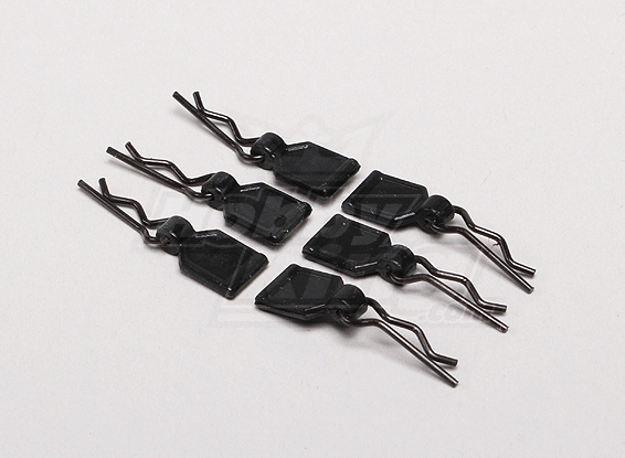 Rubber Body Clip Tabs voor 1/10, 1/12 & Small RC Cars (6pcs / bag)