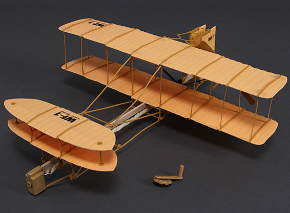 Rubber Band Powered Freeflight Wright Flyer 490mm Span