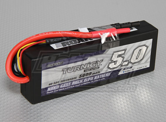 Turnigy 5000mAh 2S2P 40C hardcase pack (ROAR Goedgekeurd)