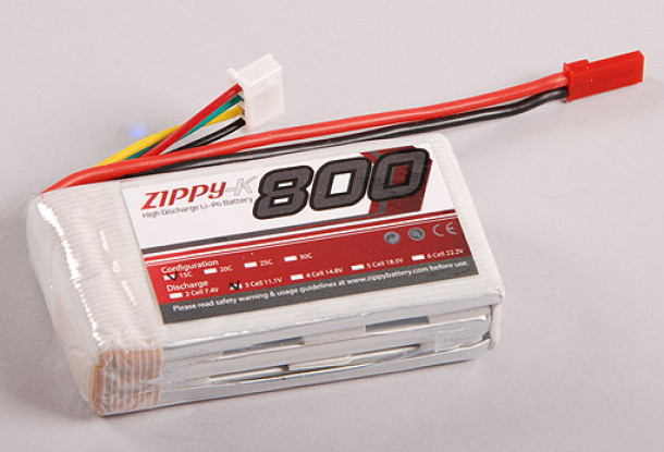 Zippy-K 800 3s1p 15C Lipo pak