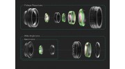 Aukey Optical 3-in-1 Wide Angle/Macro & Fisheye Clip On Smartphone Lens Set (lens breakdown)