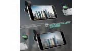 Aukey Optical 3-in-1 Wide Angle/Macro & Fisheye Clip On Smartphone Lens Set (alignment)