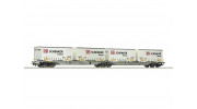 Roco/Fleischmann HO Scale Double Carrier Wagon w/ DB Semitrailers AAE