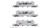Southern Rail HO Scale Victorian FX1 3 Car Sand and Lime Hopper Set VR Logo (1995)