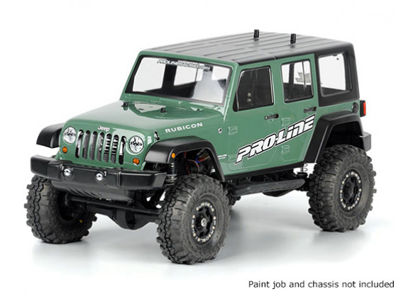 "Jeep Wrangler Unlimited Rubicon corps clair pour 12,3" "Empattement 1:10 de Crawlers Scale"