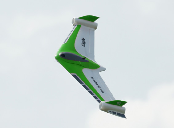 XFLY (PNF) Eagle Twin 40mm EDF Flying Wing Racing Jet w/Gyro EPO 1019mm (Green/White)