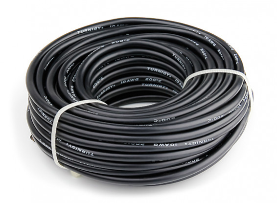 Turnigy High Quality 10AWG Silicone Wire 15m (Black)
