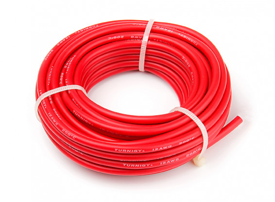 Turnigy High Quality 12AWG Silicone Wire 7m (Red)
