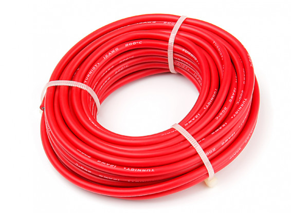 Turnigy High Quality 12AWG Silicone Wire 8m (Red)
