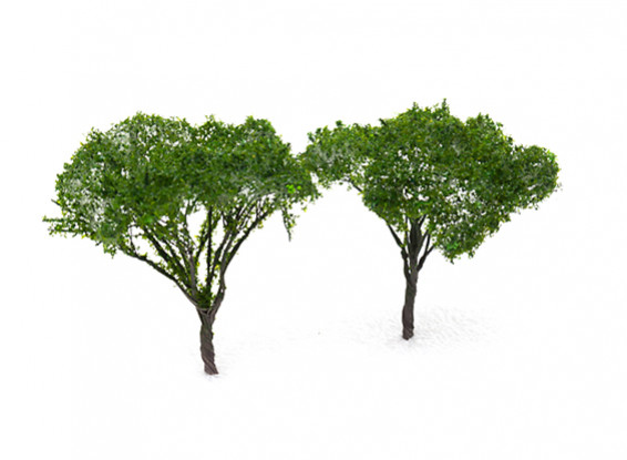 HobbyKing™ 90mm Dark Green Scenic Wire Model Trees (2 pcs)