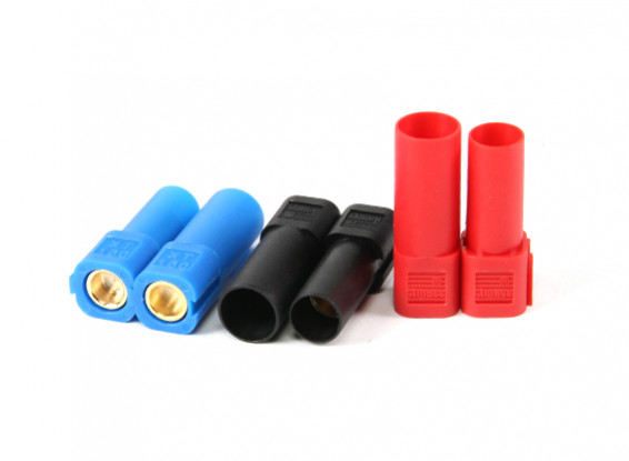 XT150 Connecteurs w / 6mm or Connecteurs - rouge, bleu et noir (5pairs / sac)