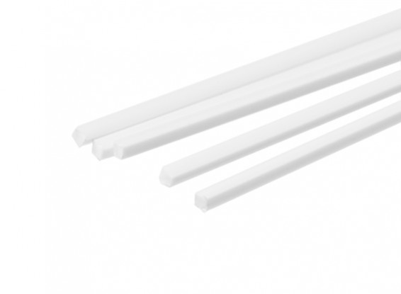 ABS Square Rod 1.5mm x 1.5mm x 500mm White (Qty 5)