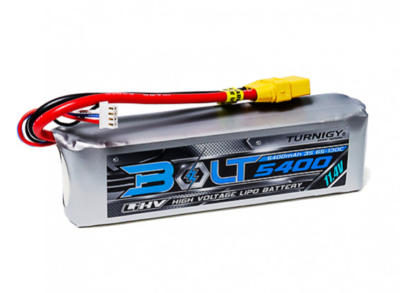 Turnigy Bolt 5400mAh 3S 11.4.2V 65~130C High Voltage Lipoly Pack (LiHV) w/XT90