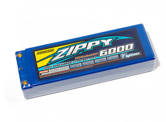 ZIPPY 6000mAh 2S2P 50C Hardcase Paquet
