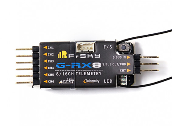 FRSKY G-RX8 8-16 Channel ACCST Vario Receiver (EU Version)