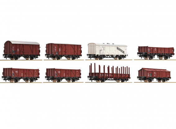 Roco/Fleischmann HO Scale 8 Piece Freight Wagon Set DB